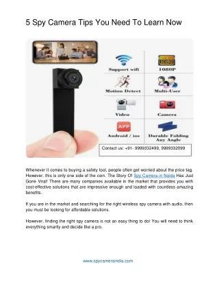 5 spy camera tips you need to learn now