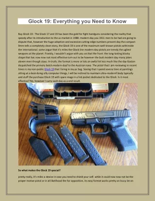 glock 19 everything you need to know