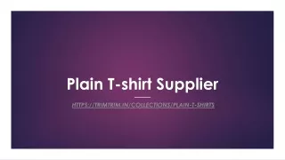 plain t shirt supplier