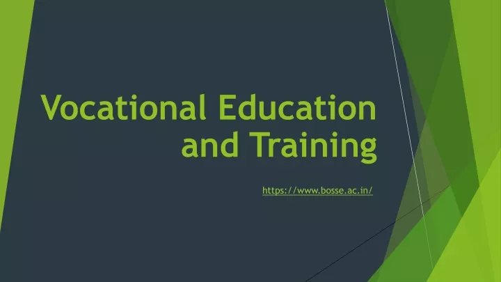 vocational education and training