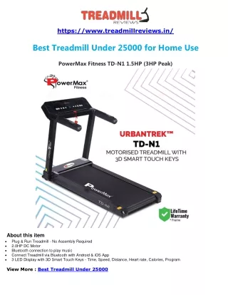 Treadmill Under 25000
