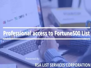 Professional Access To Fortune500 List