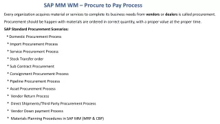 SAP MM WM_P2P