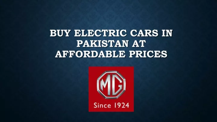 buy electric cars in pakistan at affordable p rices