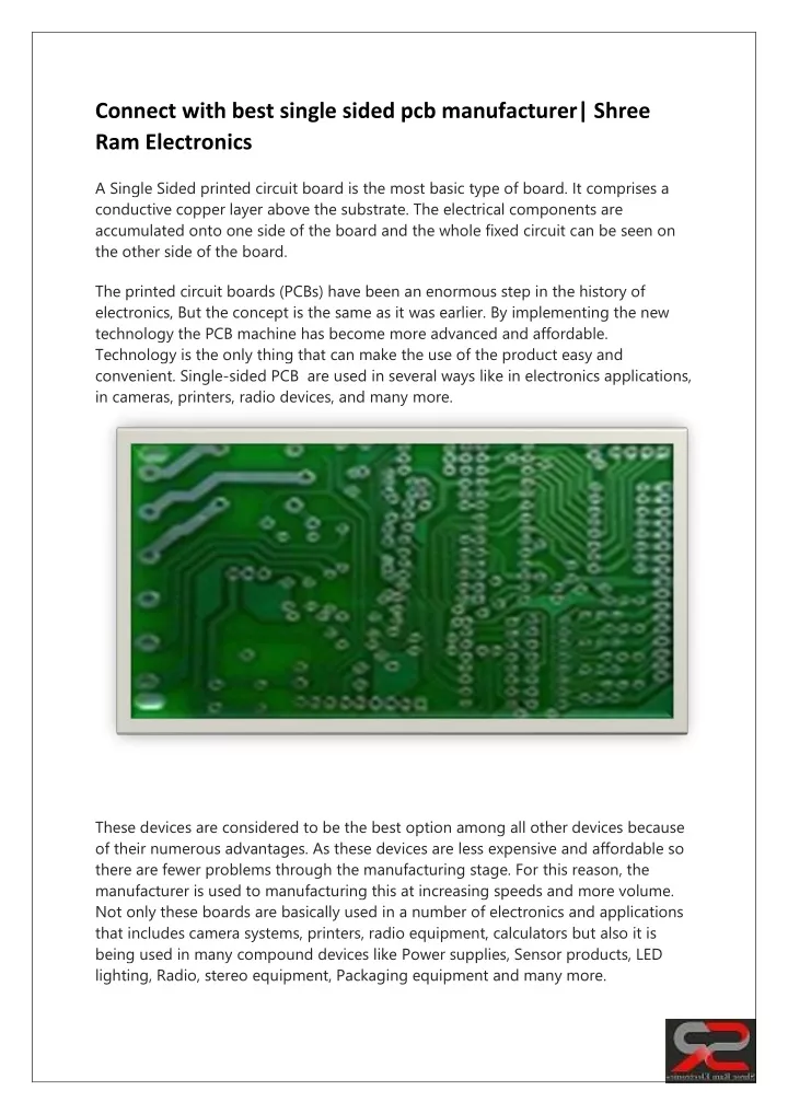 connect with best single sided pcb manufacturer