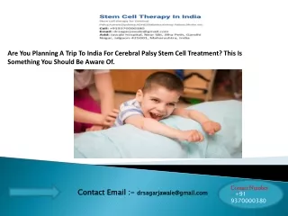 Cerebral Palsy Stem Cell Therapy India