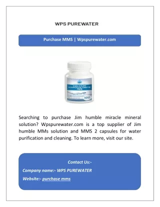 purchase mms wpspurewater com