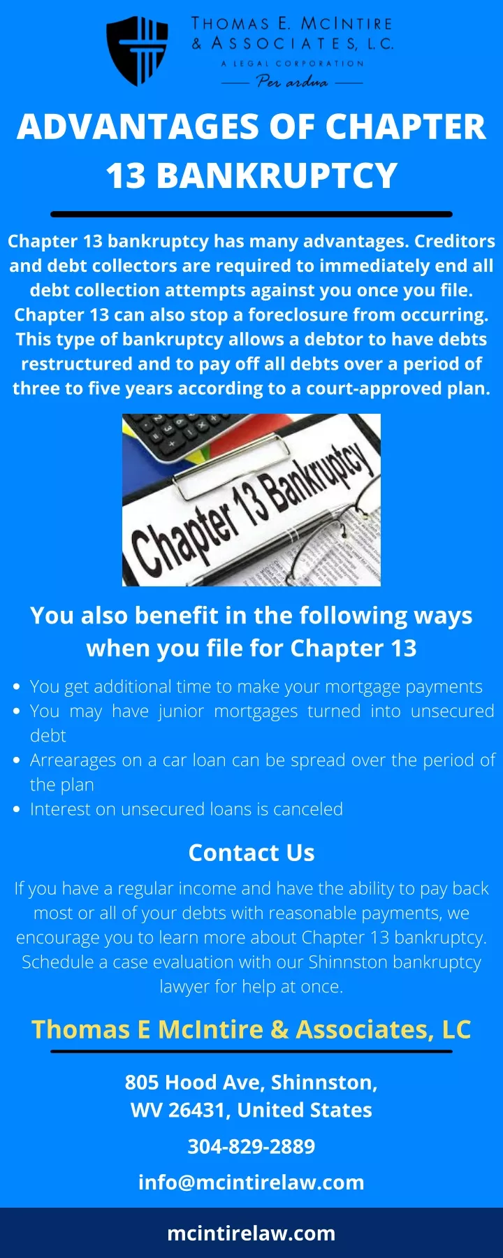 advantages of chapter 13 bankruptcy