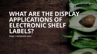 what are the display applications of electronic shelf labels