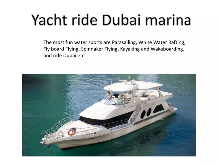 yacht ride dubai marina