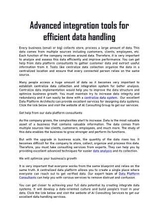 Get excellent Data Platform Architects