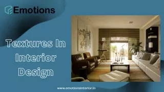 Textures In Interior Design