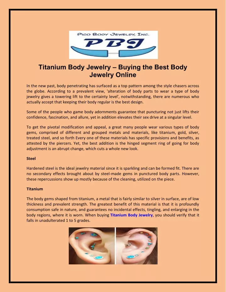 titanium body jewelry buying the best body
