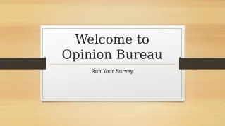 Paid Survey SiOpinion Bureau surveys offete - Earn money by doing online surveys
