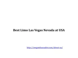 Best Limo Las Vegas Nevada at USA