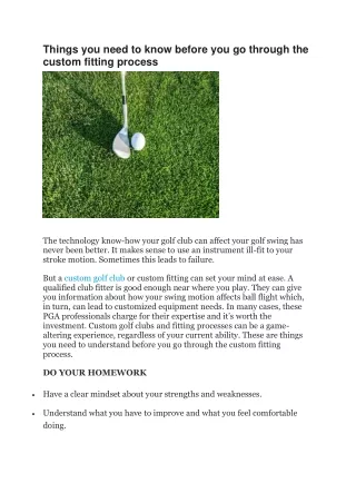 Things you need to know before you go through the custom fitting process-converted