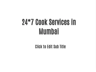 Cook Service In Mumbai
