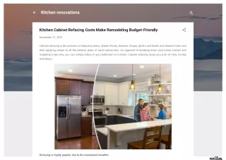 Kitchen Cabinet Refacing Costs Make Remodeling Budget-Friendly