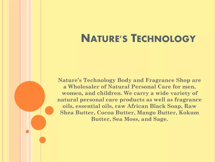 nature s technology
