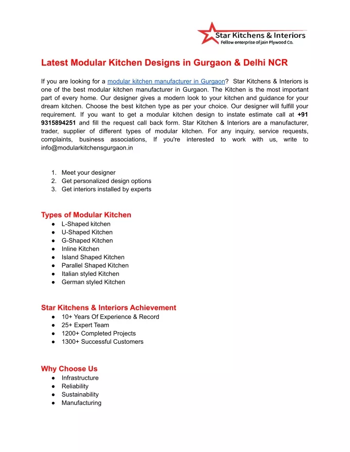 latest modular kitchen designs in gurgaon delhi