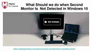 what should we do when second monitor is not detected in windows 10