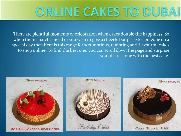 online cakes to dubai