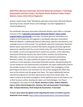 2021 pdf laboratory automation workcells market