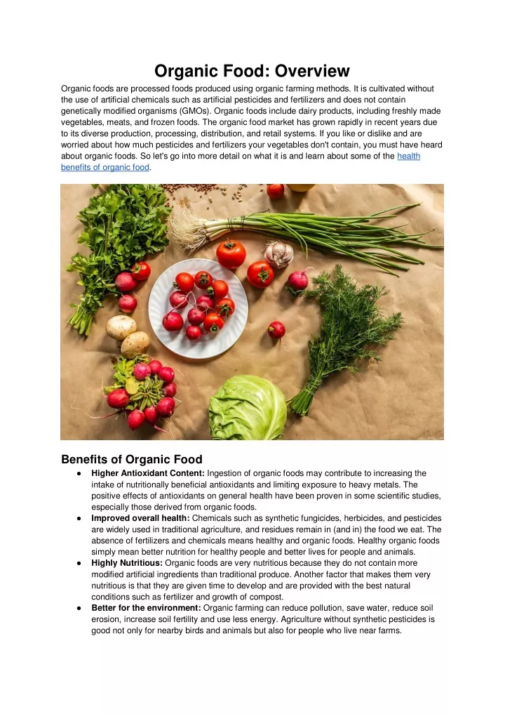 organic food overview organic foods are processed