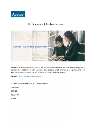 llp singapore acutus ca com