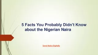 5 Facts You Probably Didn’t Know about the Nigerian Naira