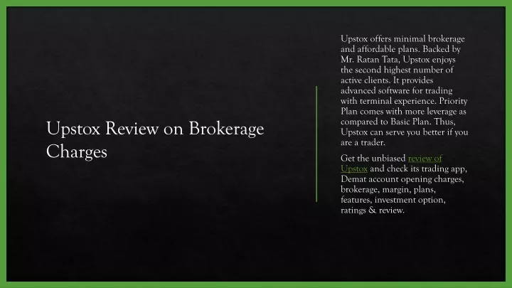 upstox review on brokerage charges