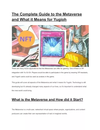 The Complete Guide to the Metaverse and What it Means for Yugioh