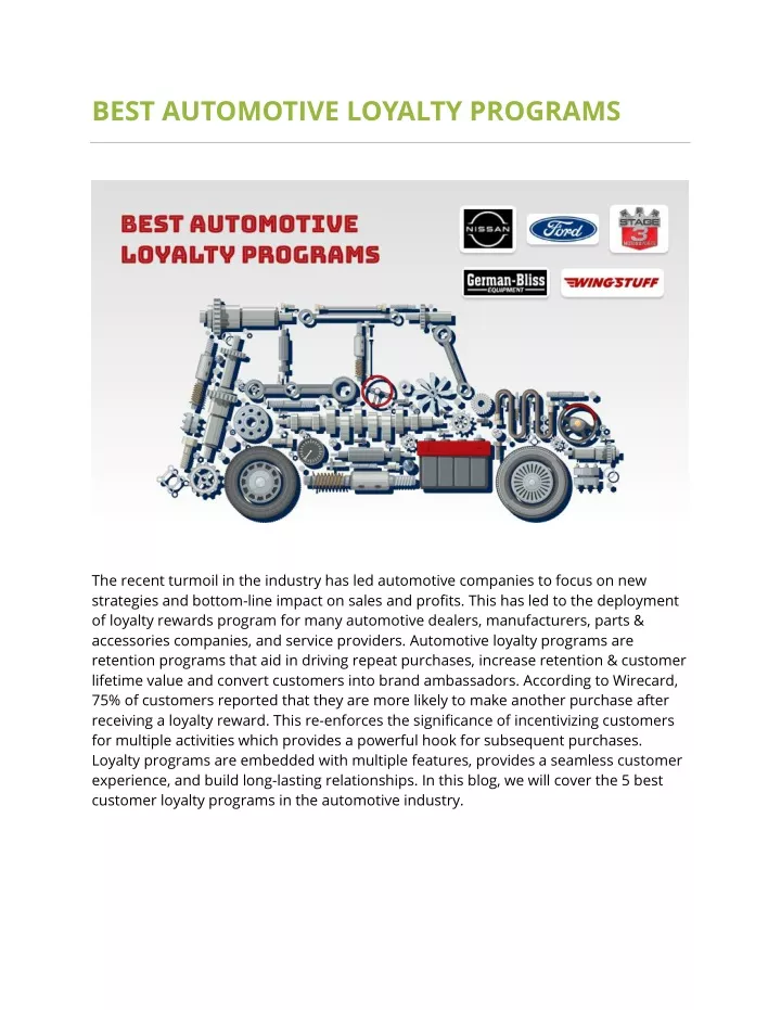 best automotive loyalty programs