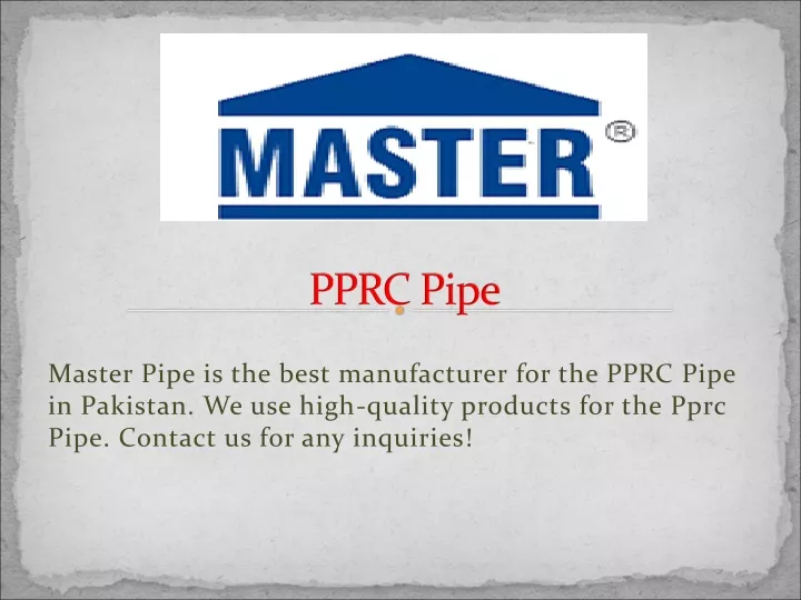 pprc pipe