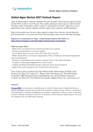 global algae industry analysis