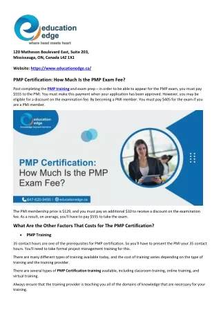 PMP Certification How Much Is the PMP Exam Fee