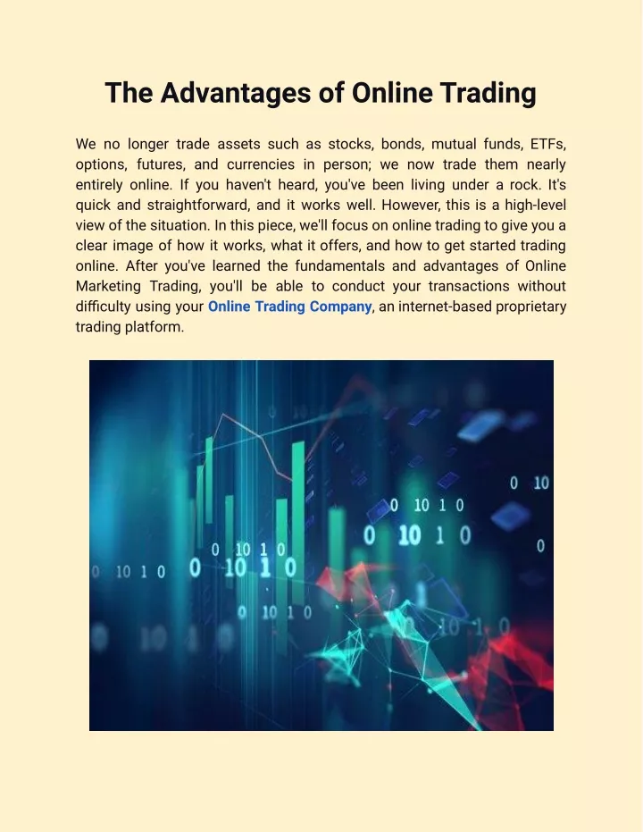 essay on online trading