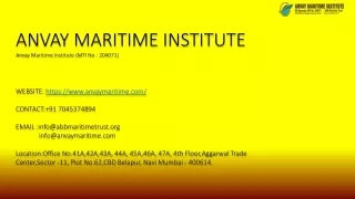 anvay maritime institute anvay maritime institute