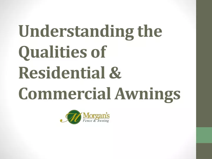 understanding the qualities of residential commercial awnings