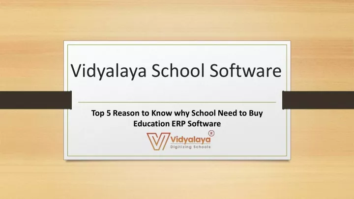 vidyalaya school software