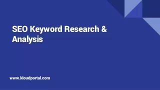 SEO Keyword Research, Campaign Analysis | SEO Services