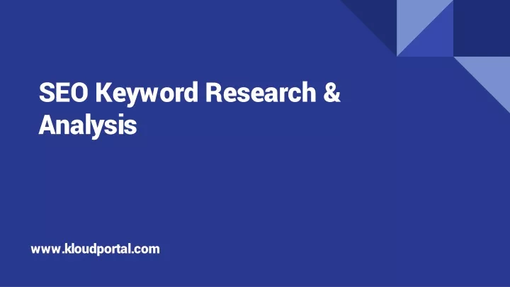 seo keyword research analysis