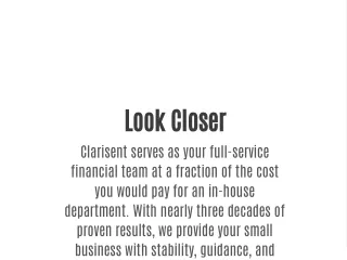 look closer clarisent serves as your full service