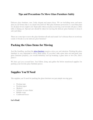 Tips and Precautions To Move Glass Furniture Safely-Glassgenius-converted