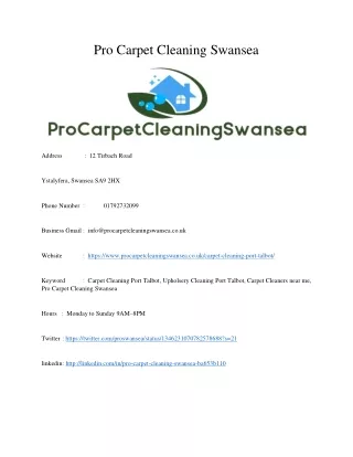 pro carpet cleaning swansea