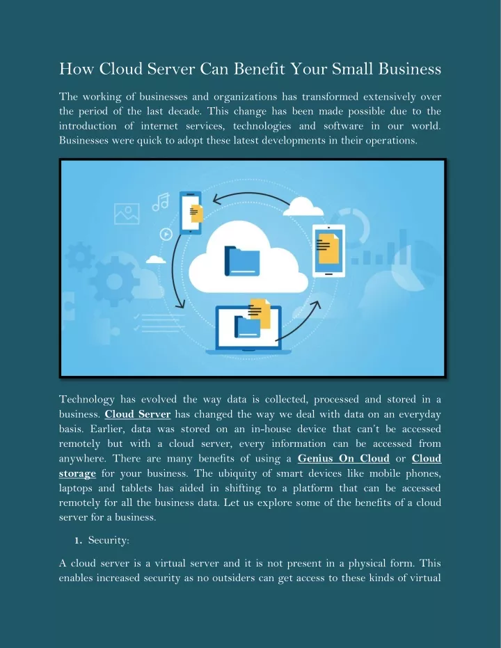 how cloud server can benefit your small business