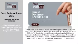 finest designer brands 2021