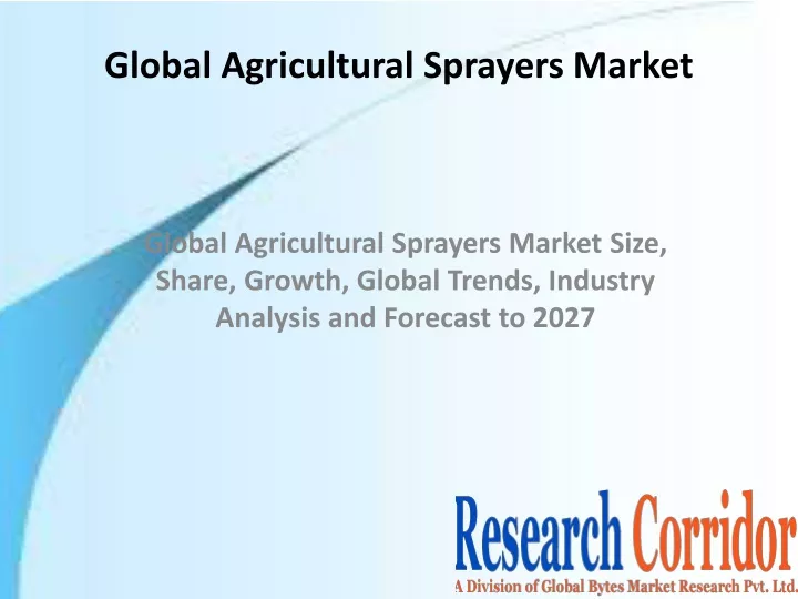 global agricultural sprayers market