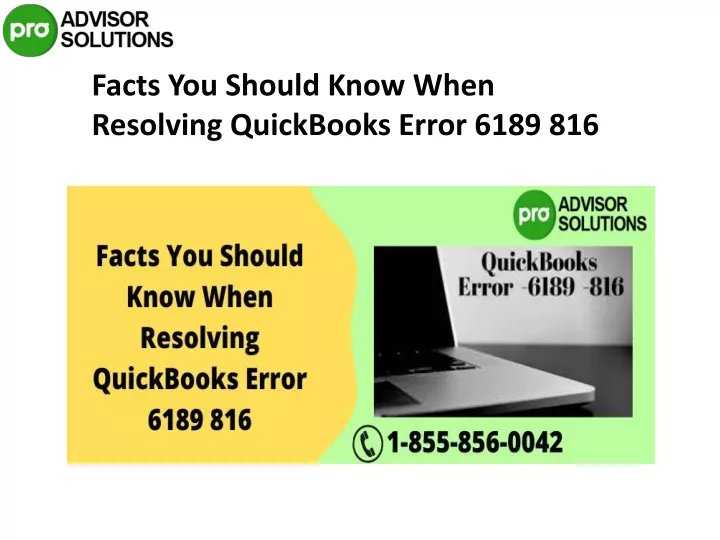 facts you should know when resolving quickbooks