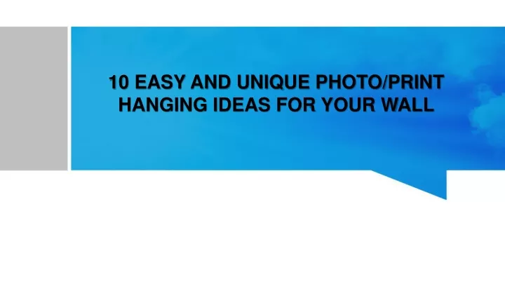 10 easy and unique photo print hanging ideas for your wall